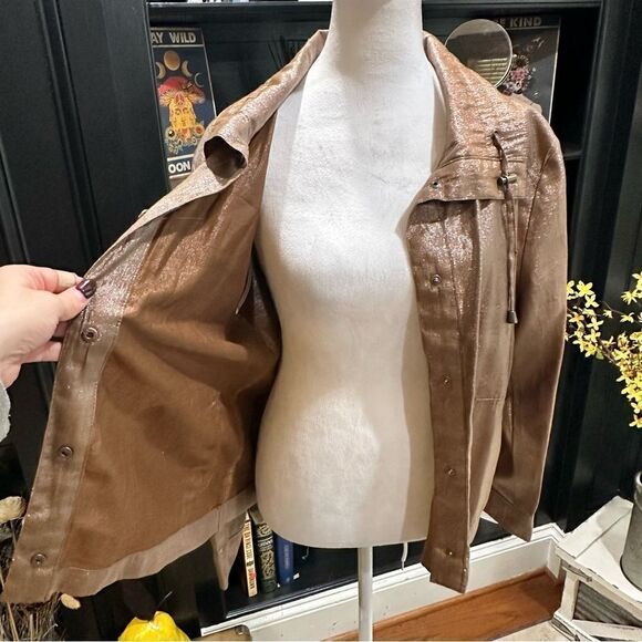 N Touch Gold Shimmer Jacket Size Large - Picture 4 of 11